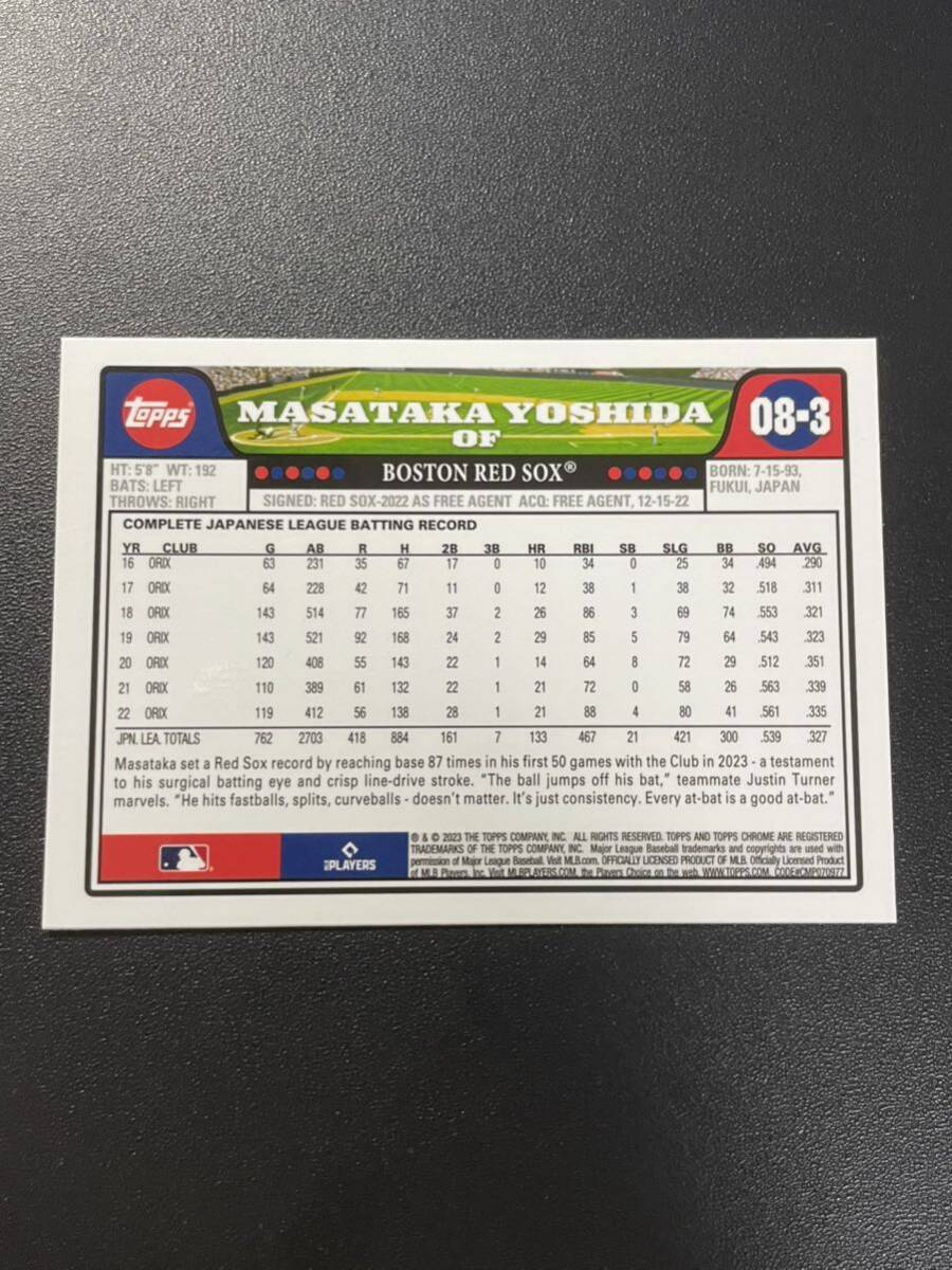吉田正尚 2023 Topps Chrome X Mitchell Lids ルーキーカード Rookie Card Masataka Yoshida MLBカードの画像2