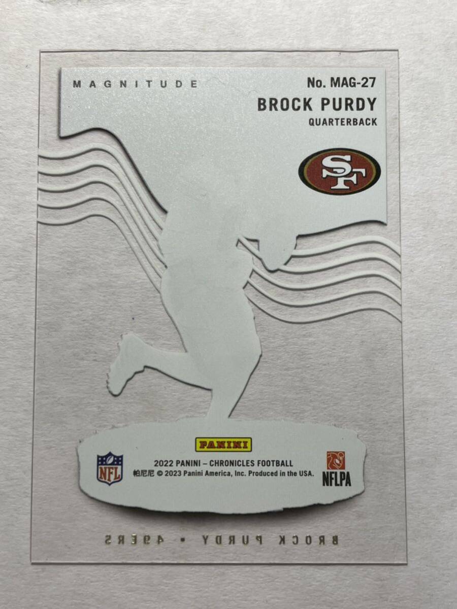 Brock Purdy RC 2022 Chronicles Magnitude Acetate Rookie Card ルーキーカード NFLカード SUPER BOWL ブロックパーディー_画像2