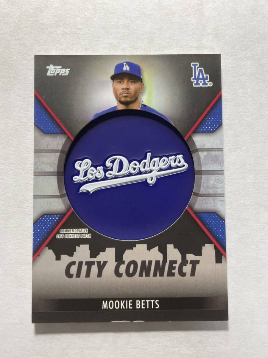 299枚限定 Mookie Betts 2023 Topps BLACK Commemorative Logo Patch Dodgers ドジャース MLBカード _画像1