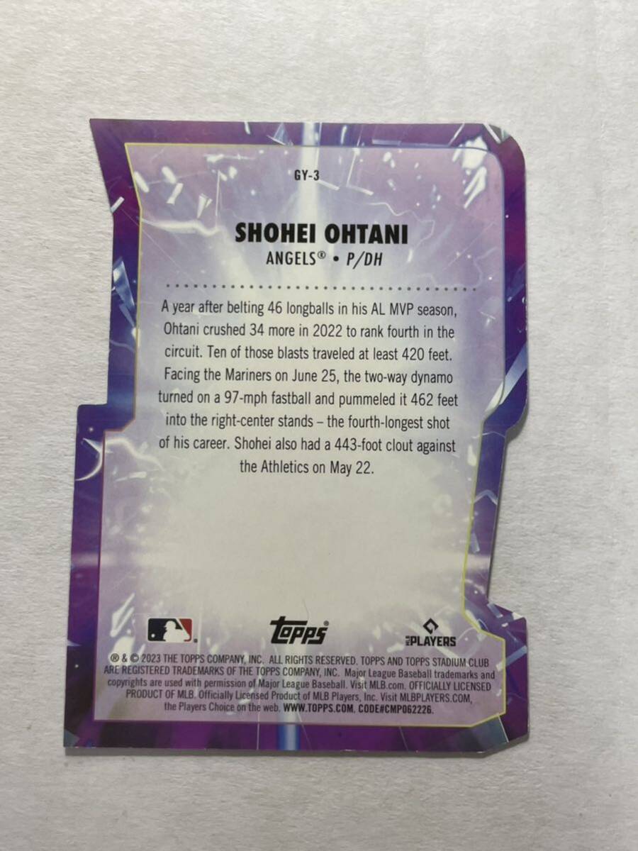 大谷翔平 2023 Topps Stadium Goin Yard Die Cut ダイカット Shohei Ohtani ドジャース MLBカードの画像2