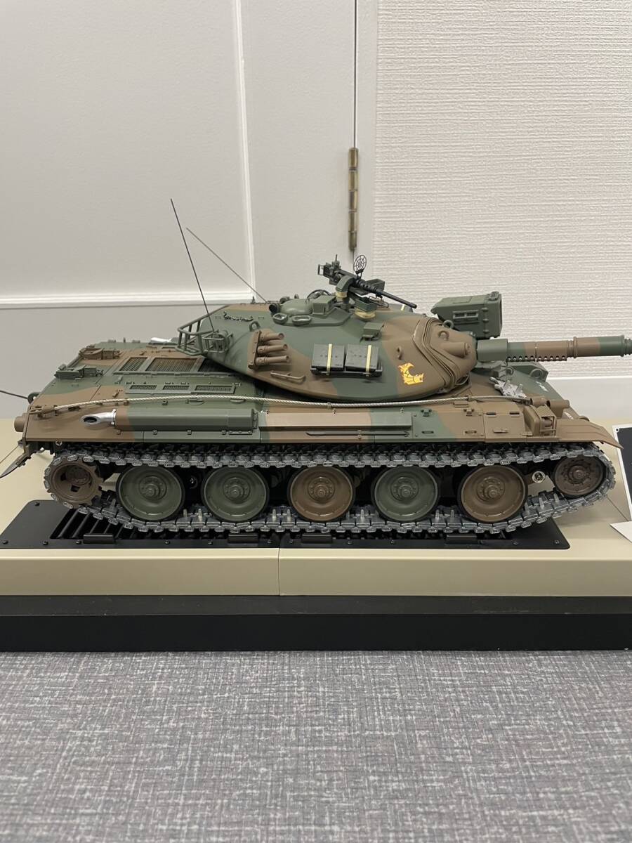 ★【引取限定】アシェット 陸上自衛隊 74式戦車 組立済 稼働 ラジコン クリアケース付き assiette_画像6