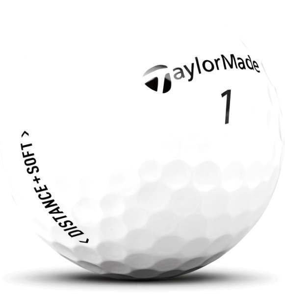 [訳あり・箱潰れ]TaylorMade distance + plus soft ゴルフボール 1ダース 2020年モデル カラー：ホワイト ① ボール：新品の画像2