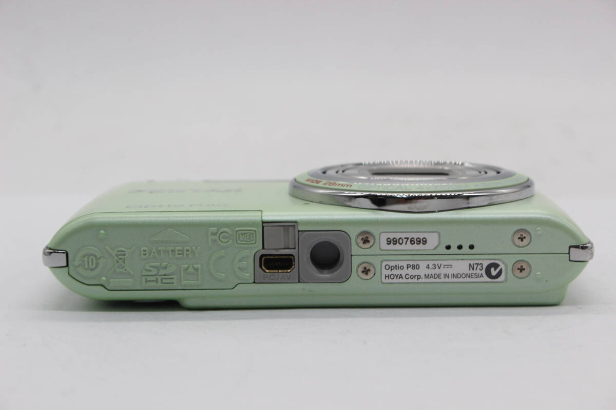 【返品保証】 ペンタックス Pentax Optio P80 グリーン 4x Zoom バッテリー付き コンパクトデジタルカメラ s9149の画像7