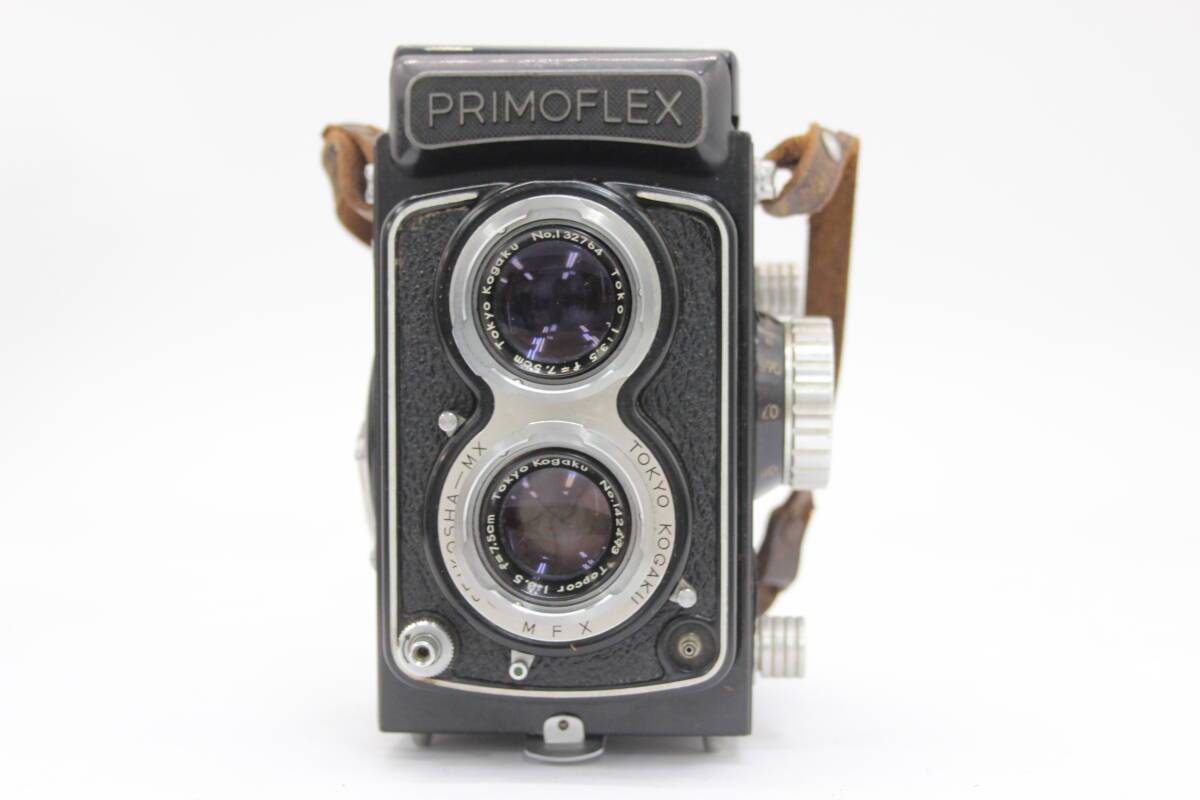 【訳あり品】 PRIMOFLEX Topcor 7.5cm F3.5 二眼カメラ v175の画像3