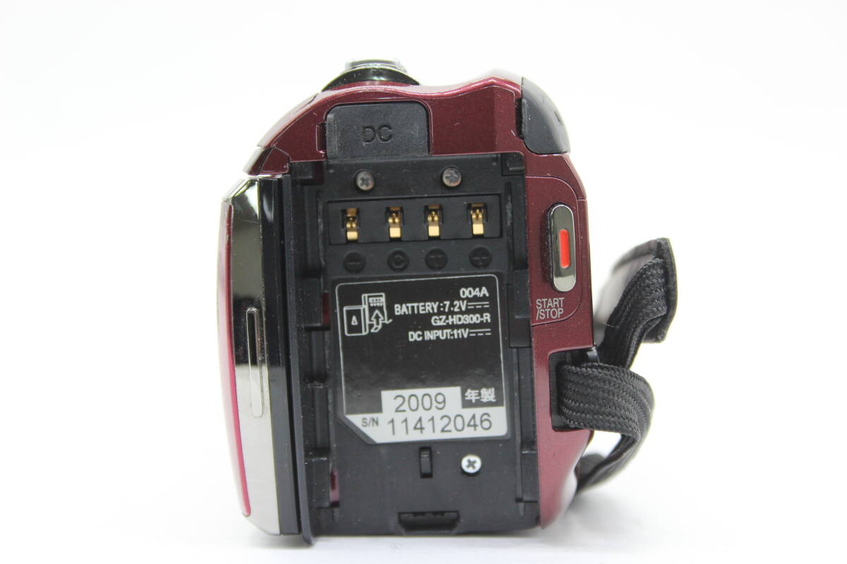 【返品保証】 【録画再生確認済み】ビクター Victor Everio GZ-HD300-R レッド 20x バッテリー付き 付属品多数 ビデオカメラ v195_画像5
