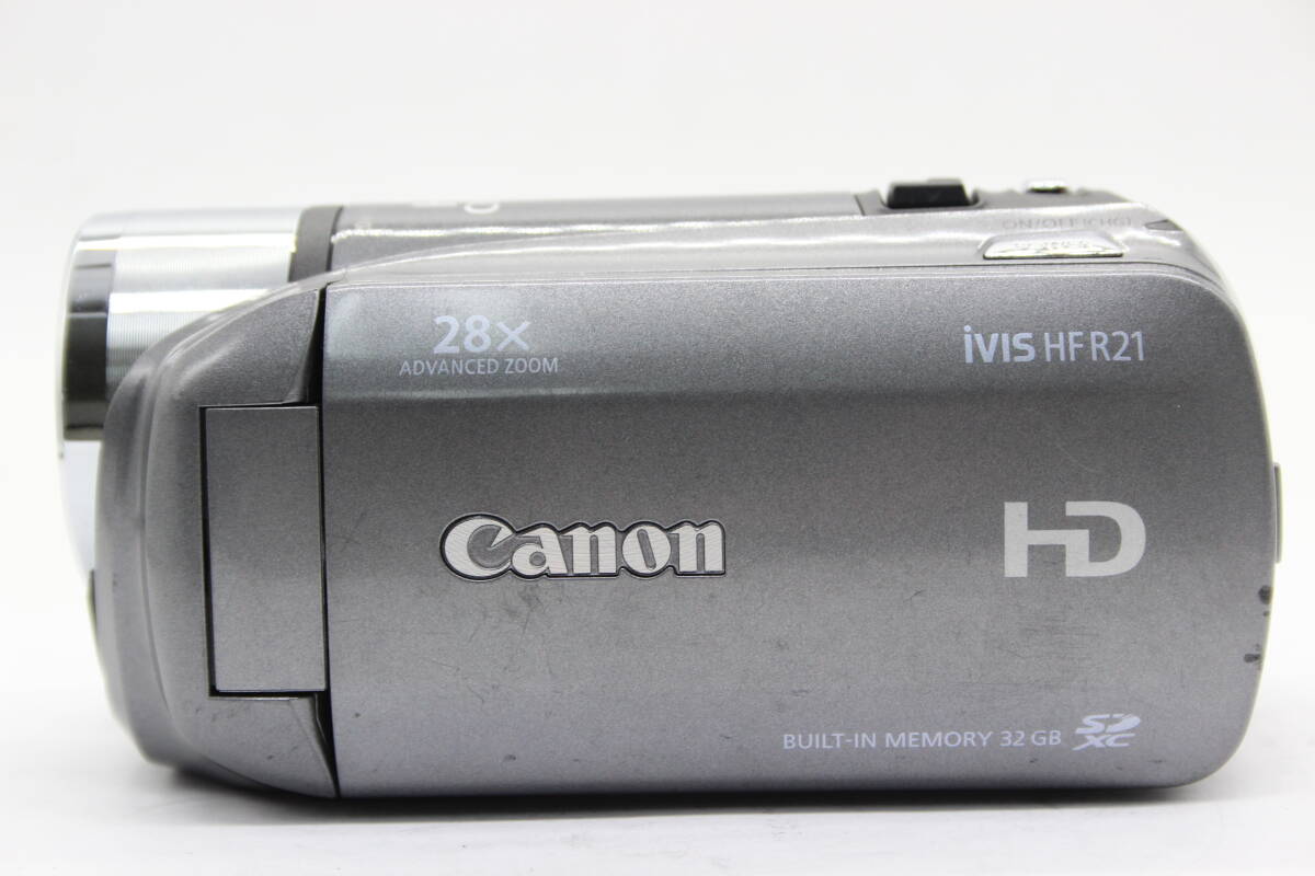 [ returned goods guarantee ] [ video recording reproduction has confirmed ] Canon Canon ivis HF R21 28x battery attaching video camera v206