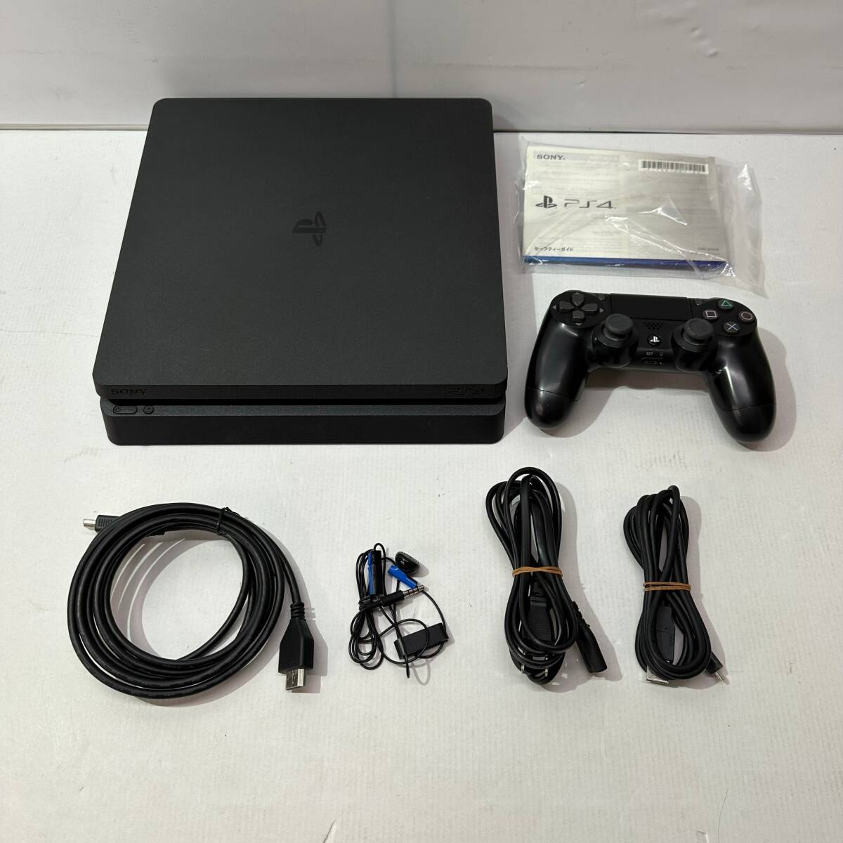 No.4554 ★1円～【PlayStation】PS4本体 CUH-2200A 500GB ジェットブラック 動作確認済 中古品の画像3