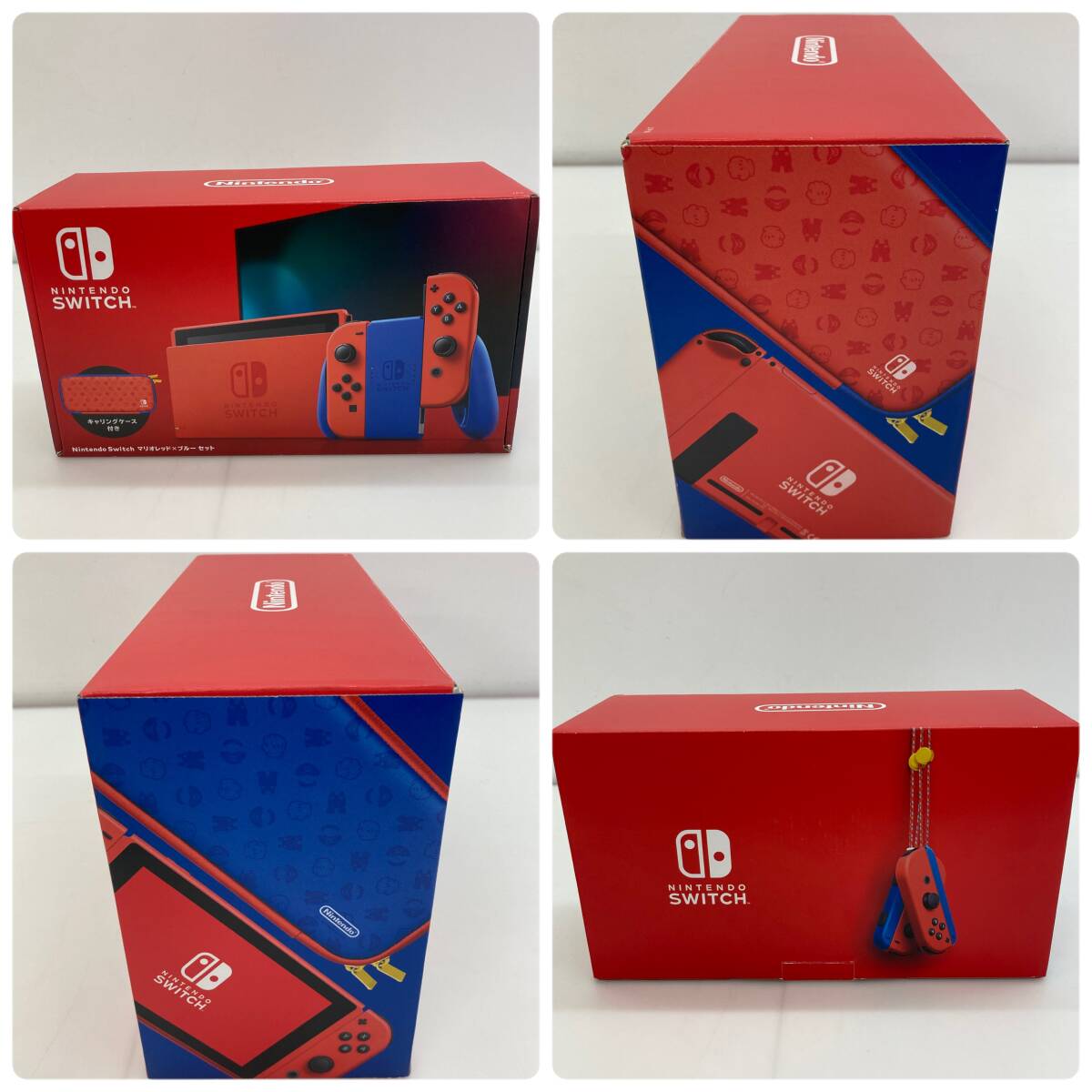 No.5222 ★1円～ 【Switch 本体 コントローラー セット】 Nintendo Switch マリオレッド × ブルー セット グリップコントローラー 中古品