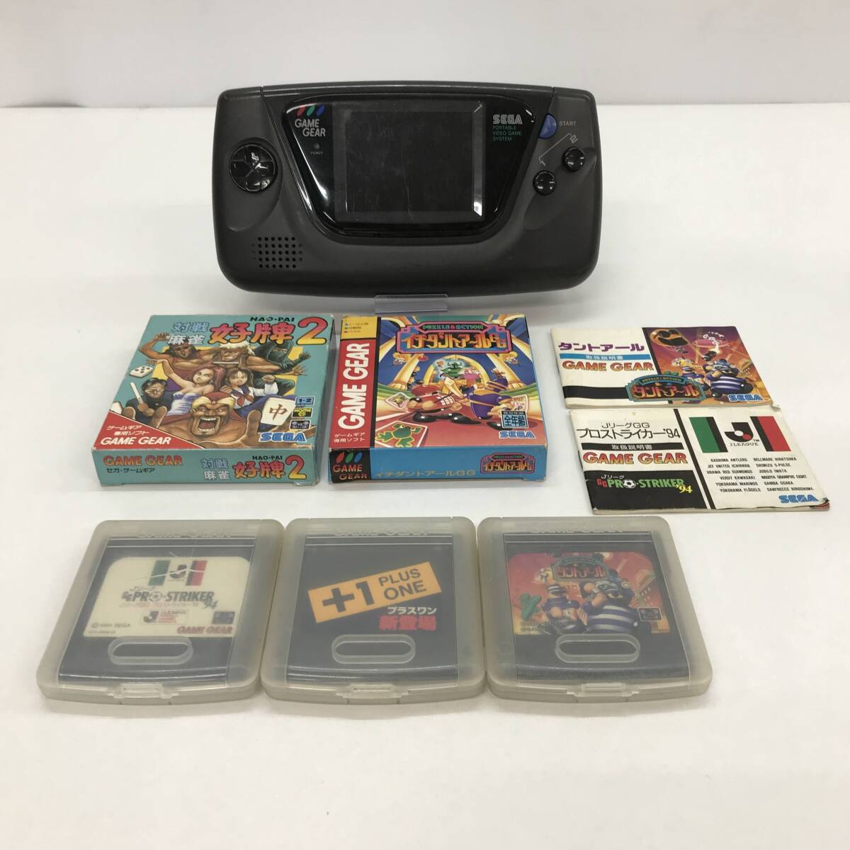 No.4738 ★1円～【ゲームギア】GAME GEAR 本体のみ ＊液漏れ有り＊ + ソフトセット [動作未確認] SEGA セガ ◎ジャンク品◎の画像1