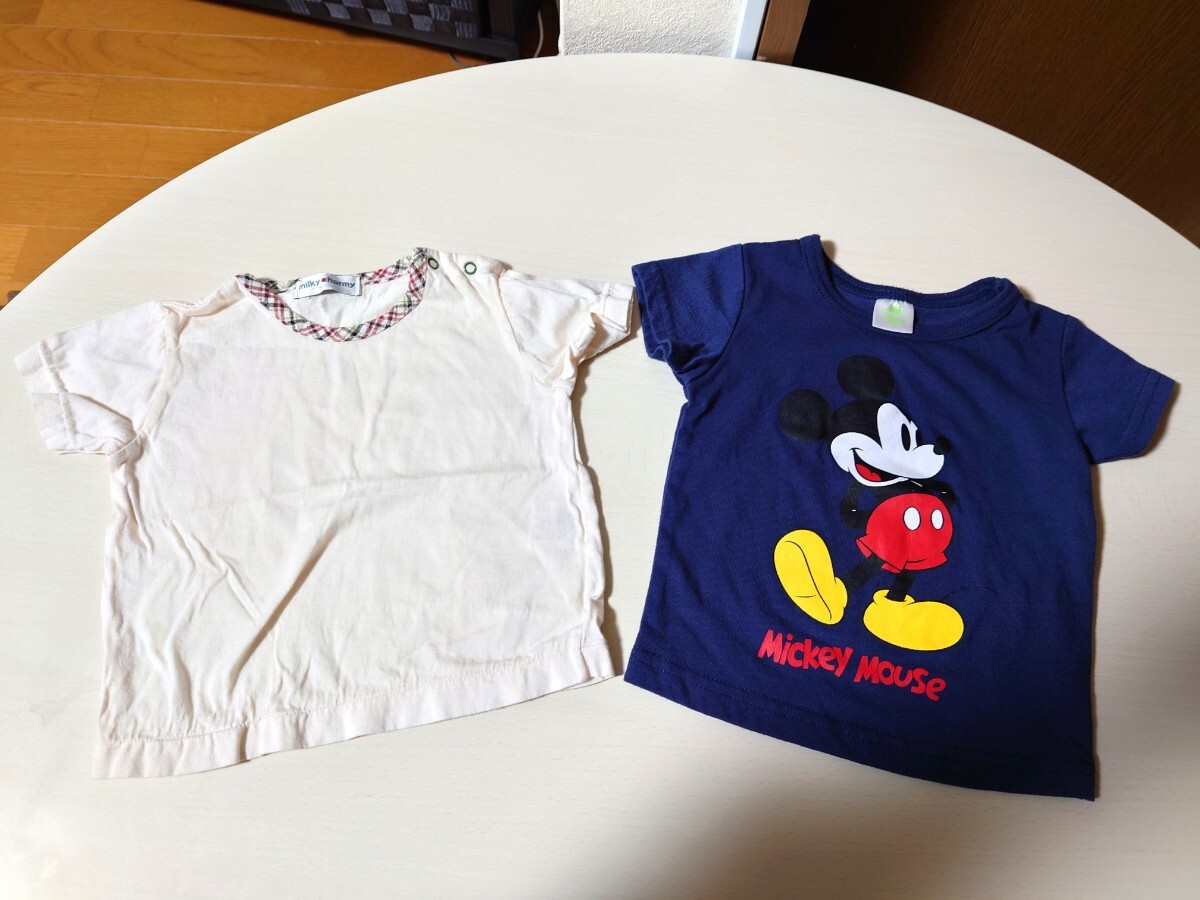 半袖Tシャツ 半袖トップス 70サイズ 2枚セット 美品 男の子 ベビー服 ディズニー ミッキー Disney_画像1