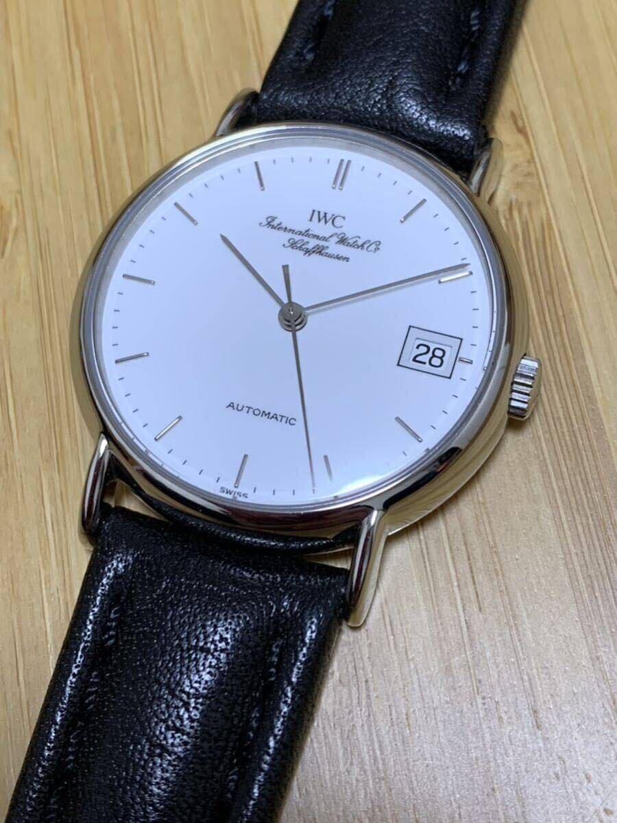 iwc ポートフィノ IW3513 自動巻き 2023年オーバーホール 文字盤ひび有り 34mm中古品 〜 ポルトギーゼ ジャガールクルト がお好きな方にもの画像1