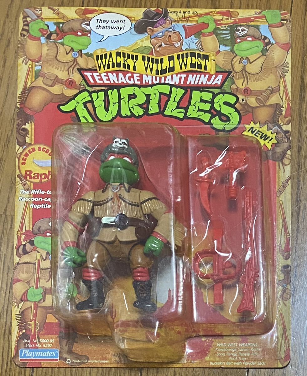 西部劇ラファエロ TEENAGE MUTANT NINJA TURTLES Sewer Scout Raph ミュータントタートルズ タートルズ WACKY WILD WEST 未開封 フィギュアの画像1