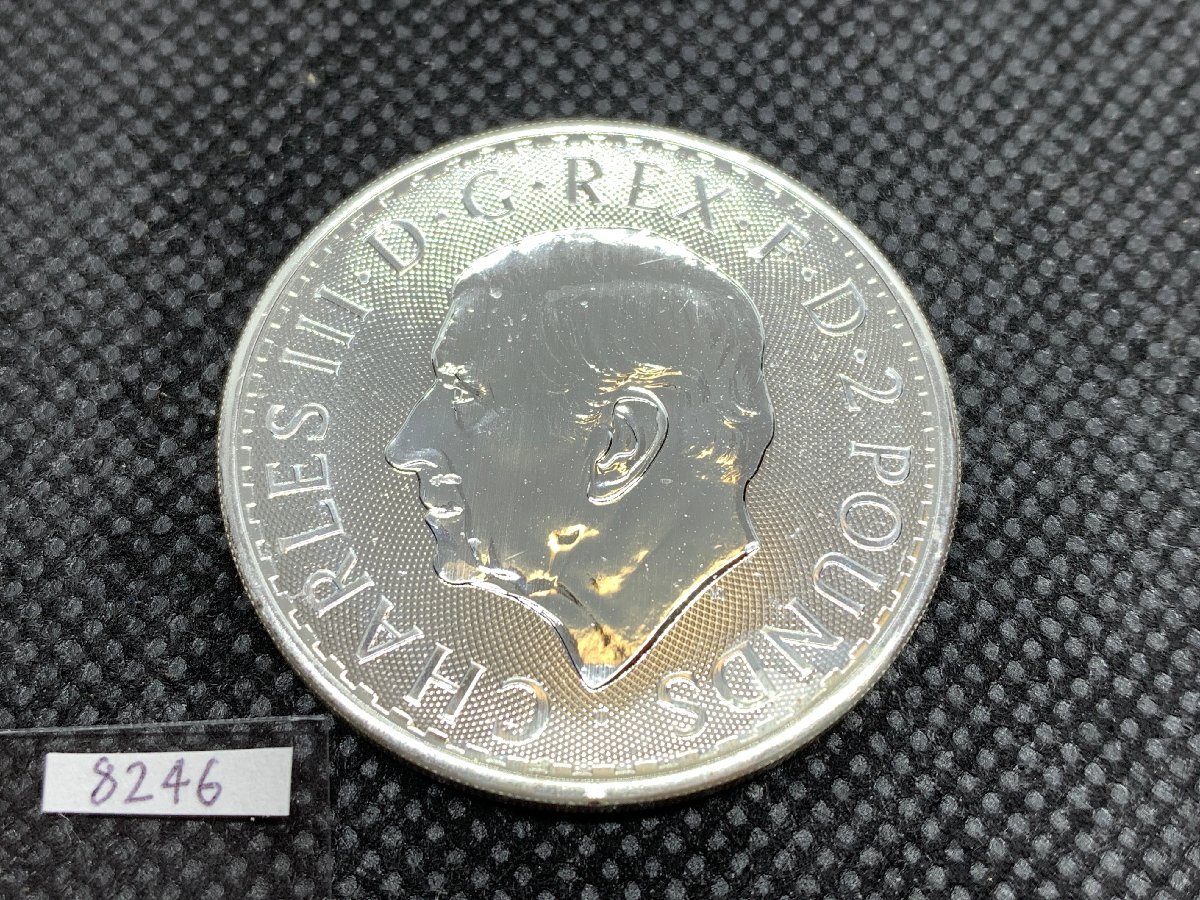 31.1グラム 2024年 (新品) イギリス「ブリタニア」純銀 1オンス 銀貨 (チャールズ3世)の画像2