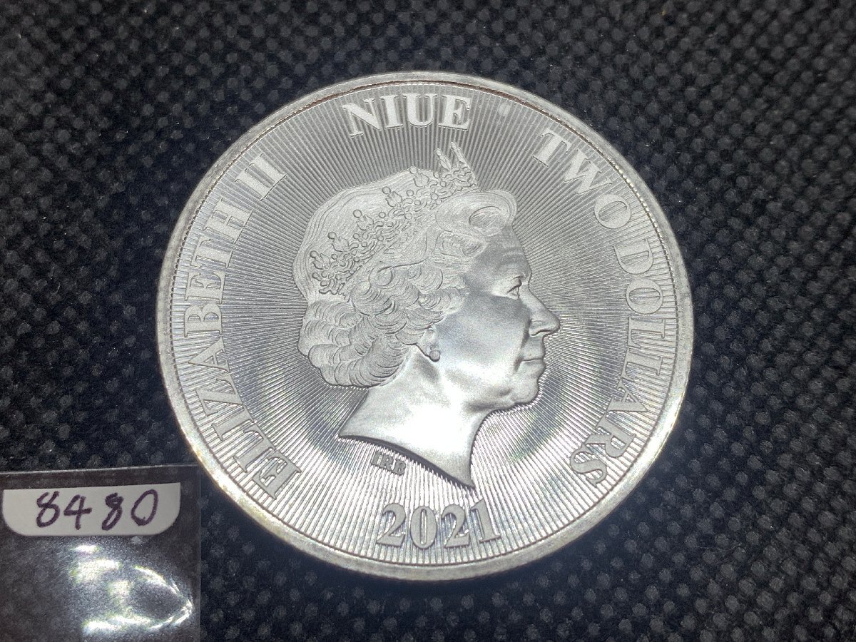 31.1 グラム 2021年 (新品) ニウエ「とどろく・ユダのライオン」純銀 1 オンス 銀貨の画像2