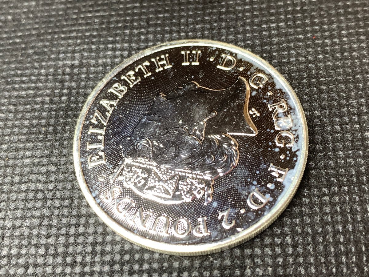 31.1グラム 2022年 (新品) イギリス「神話と伝説・リトルジョン」純銀 1オンス 銀貨の画像3