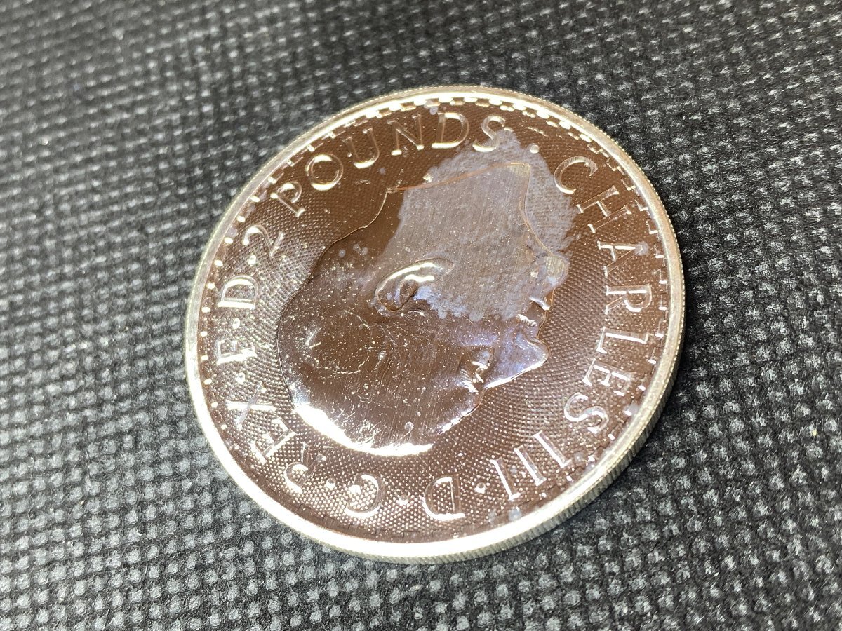 31.1グラム 2024年 (新品) イギリス「ブリタニア」純銀 1オンス 銀貨 (チャールズ3世)_画像6