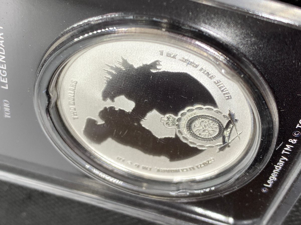 31.1グラム 2021年 (新品) ニウエ ゴジラ VS コング :「コング」純銀 1オンス カラー 銀貨の画像4