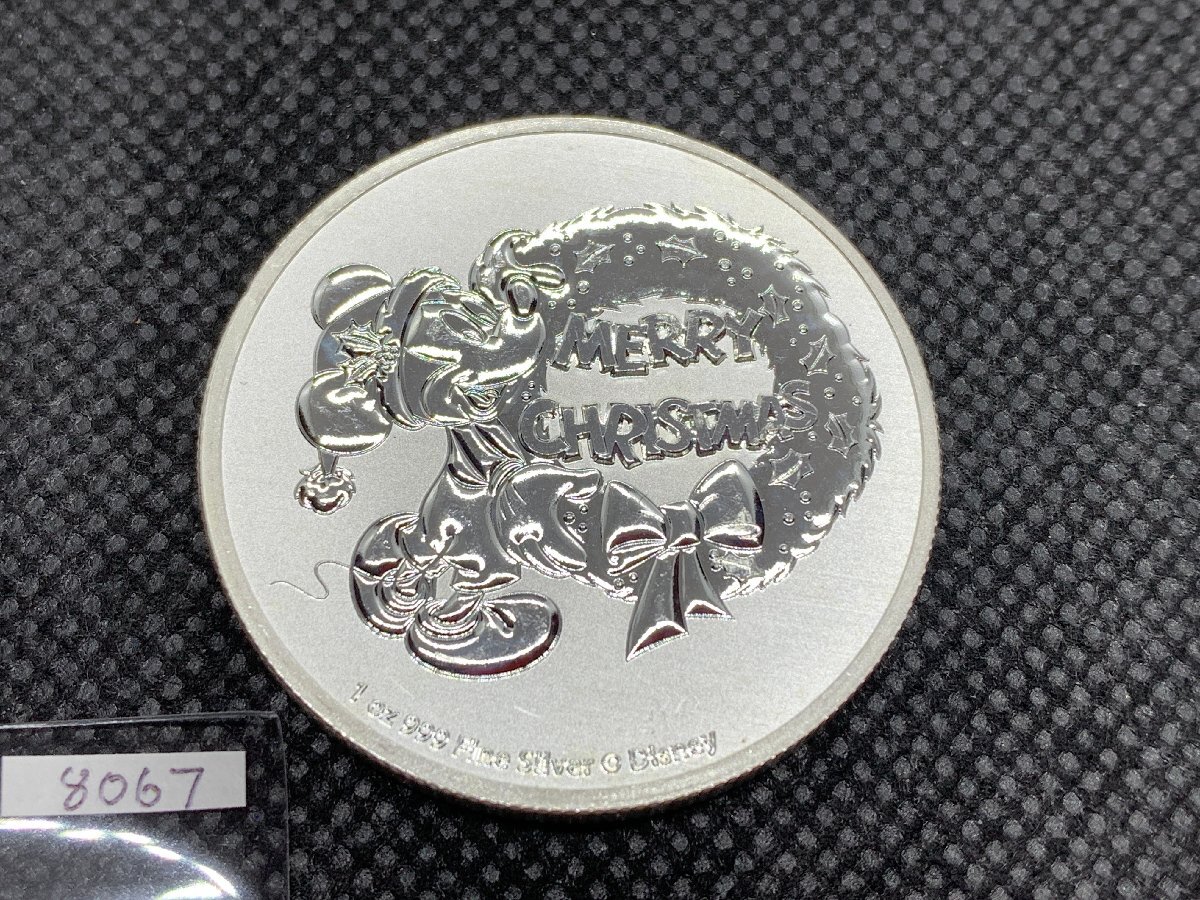 31.1グラム 2021年 (新品) ニウエ「ミッキーマウス・クリスマス」純銀 1オンス 銀貨の画像1
