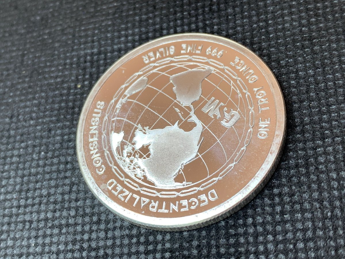 31.1グラム (新品) アメリカ「ビットコイン・BTC」純銀 1オンス メダルの画像6