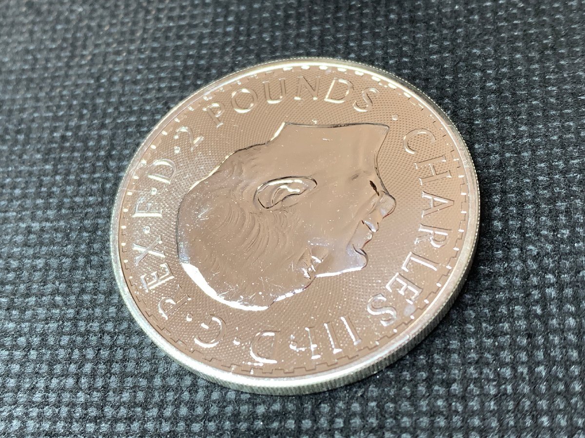 31.1グラム 2024年 (新品) イギリス「ブリタニア」純銀 1オンス 銀貨 (チャールズ3世)の画像6