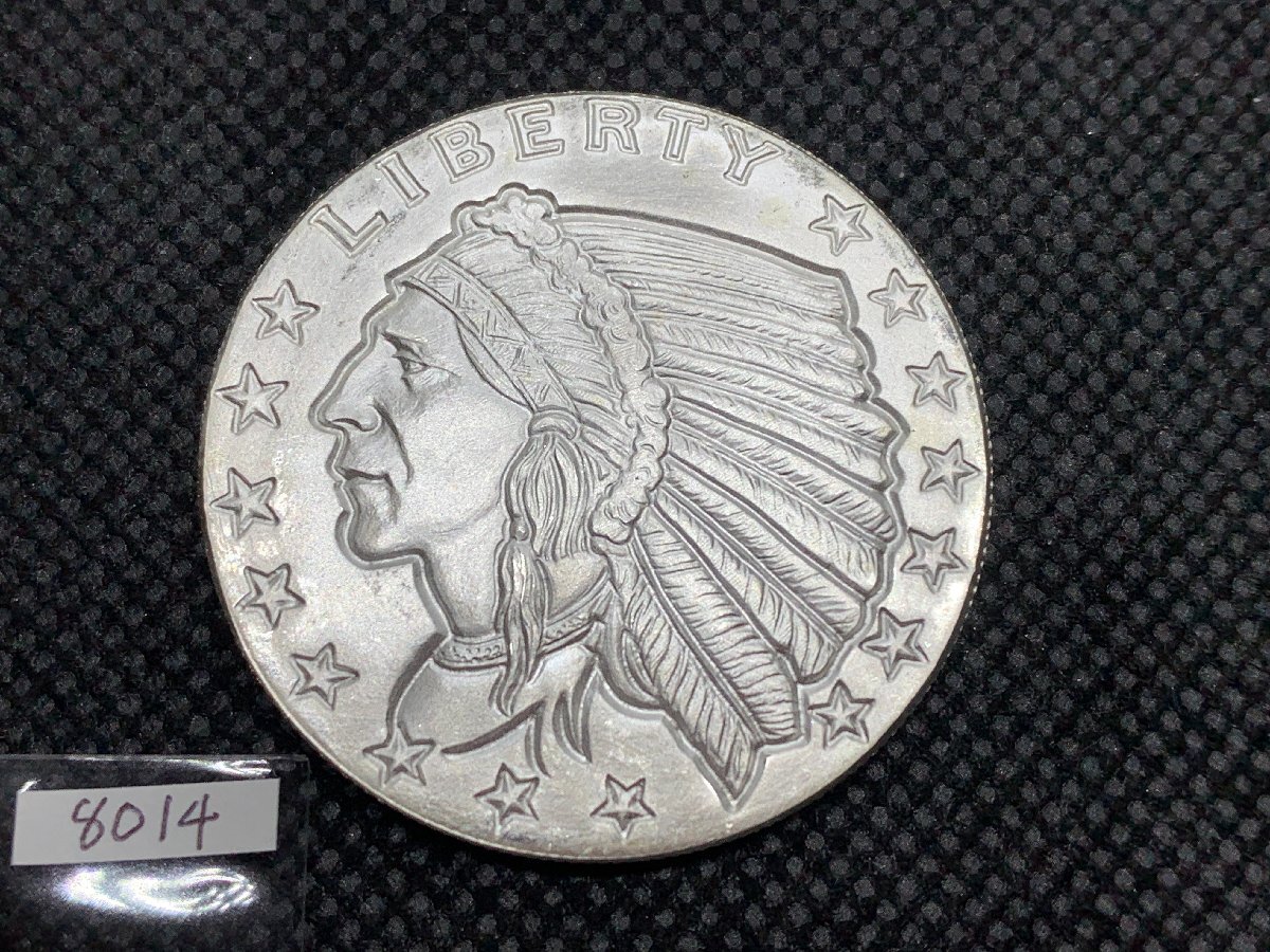 31.1グラム (新品) アメリカ「インディアン イーグル・レプリカ」純銀 1オンス メダルの画像1
