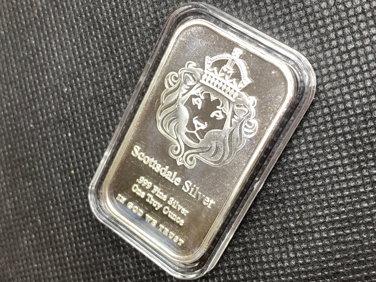 31.1グラム (新品) アメリカ スコッツデールミント 純銀 1オンス バー 銀貨の画像3