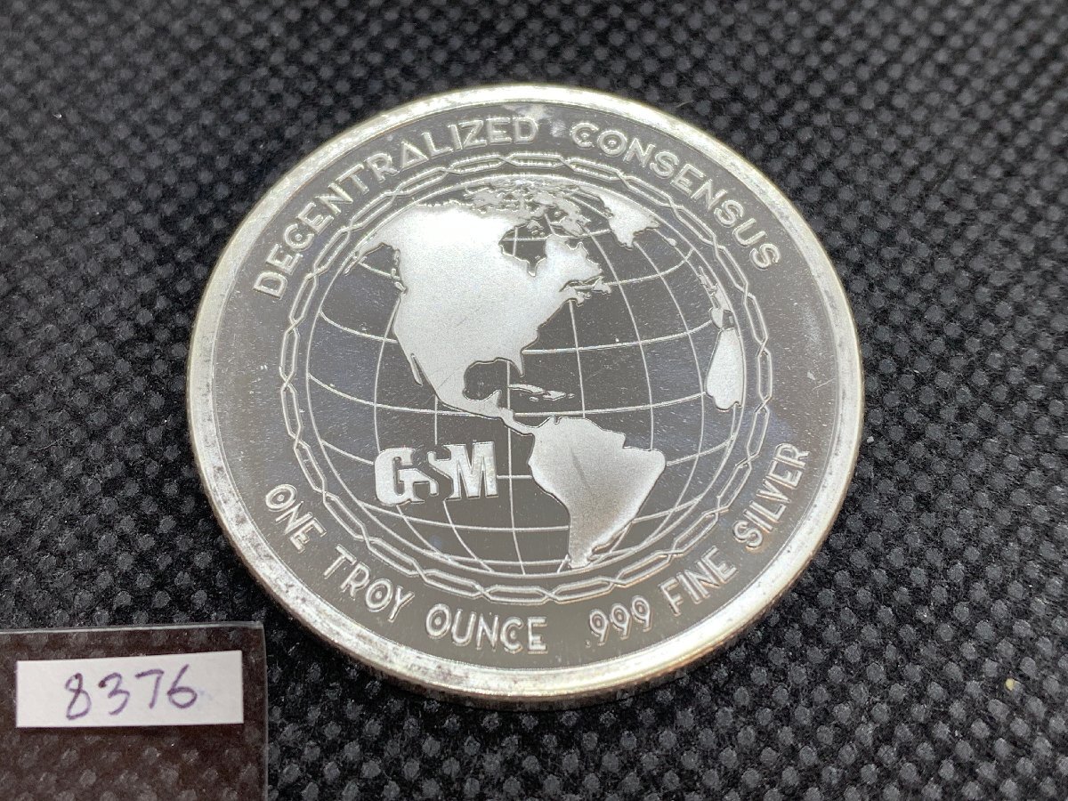 31.1グラム (新品) アメリカ「ビットコイン・BTC」純銀 1オンス メダルの画像2