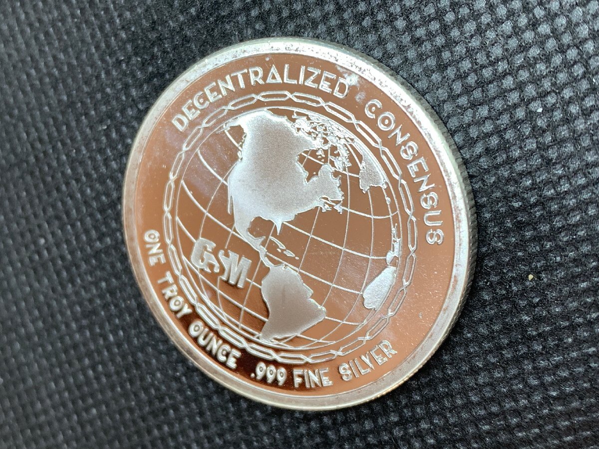 31.1グラム (新品) アメリカ「ビットコイン・BTC」純銀 1オンス メダルの画像4