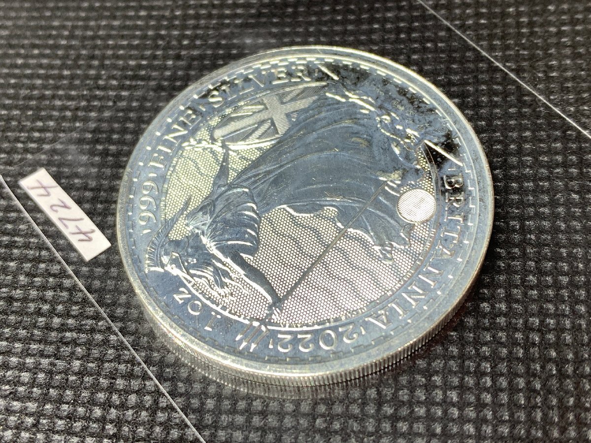 31.1グラム 2022年 (新品) イギリス「ブリタニア」純銀 1オンス 銀貨の画像5