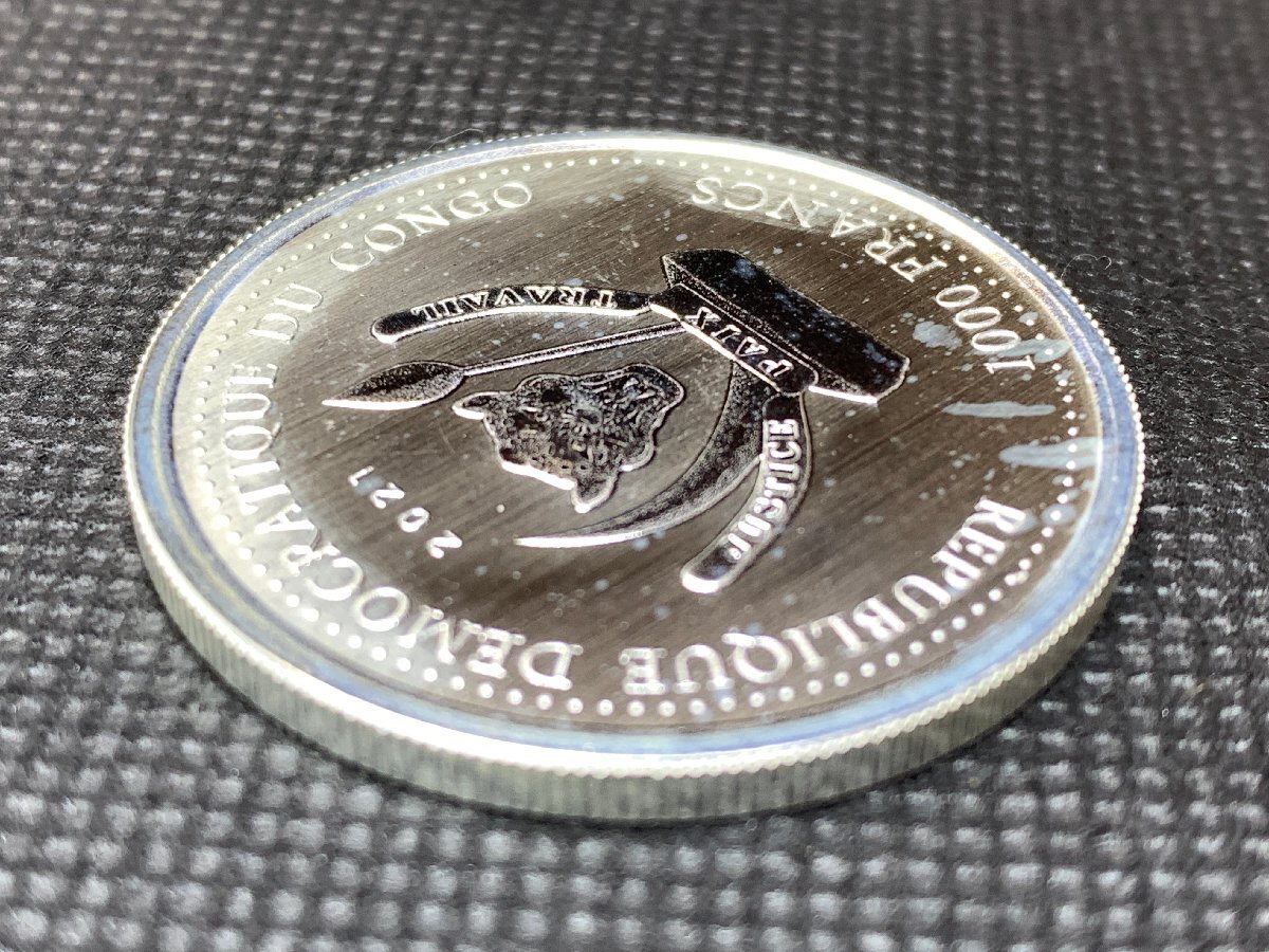 31.1グラム 2021年 (新品) コング「ハシビロコウ」純銀 1オンス 銀貨の画像6