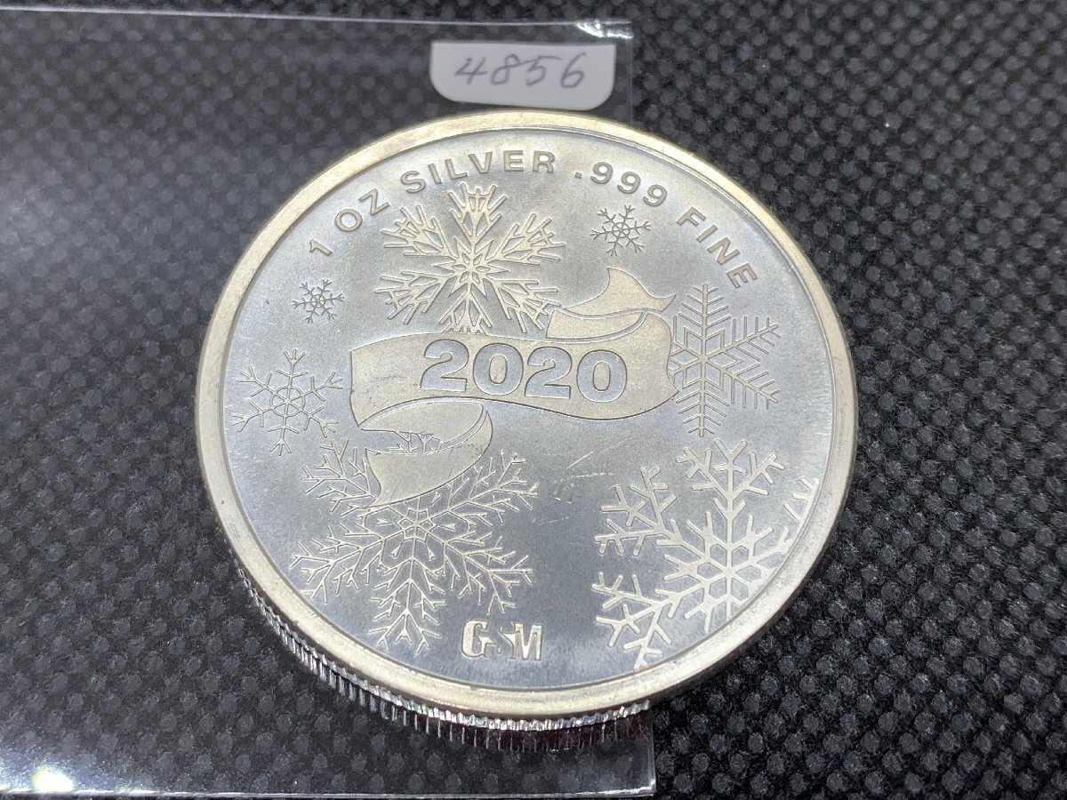 31.1グラム 2020年 (新品) アメリカ「メリークリスマス・サンタ」純銀 1オンス メダル_画像2