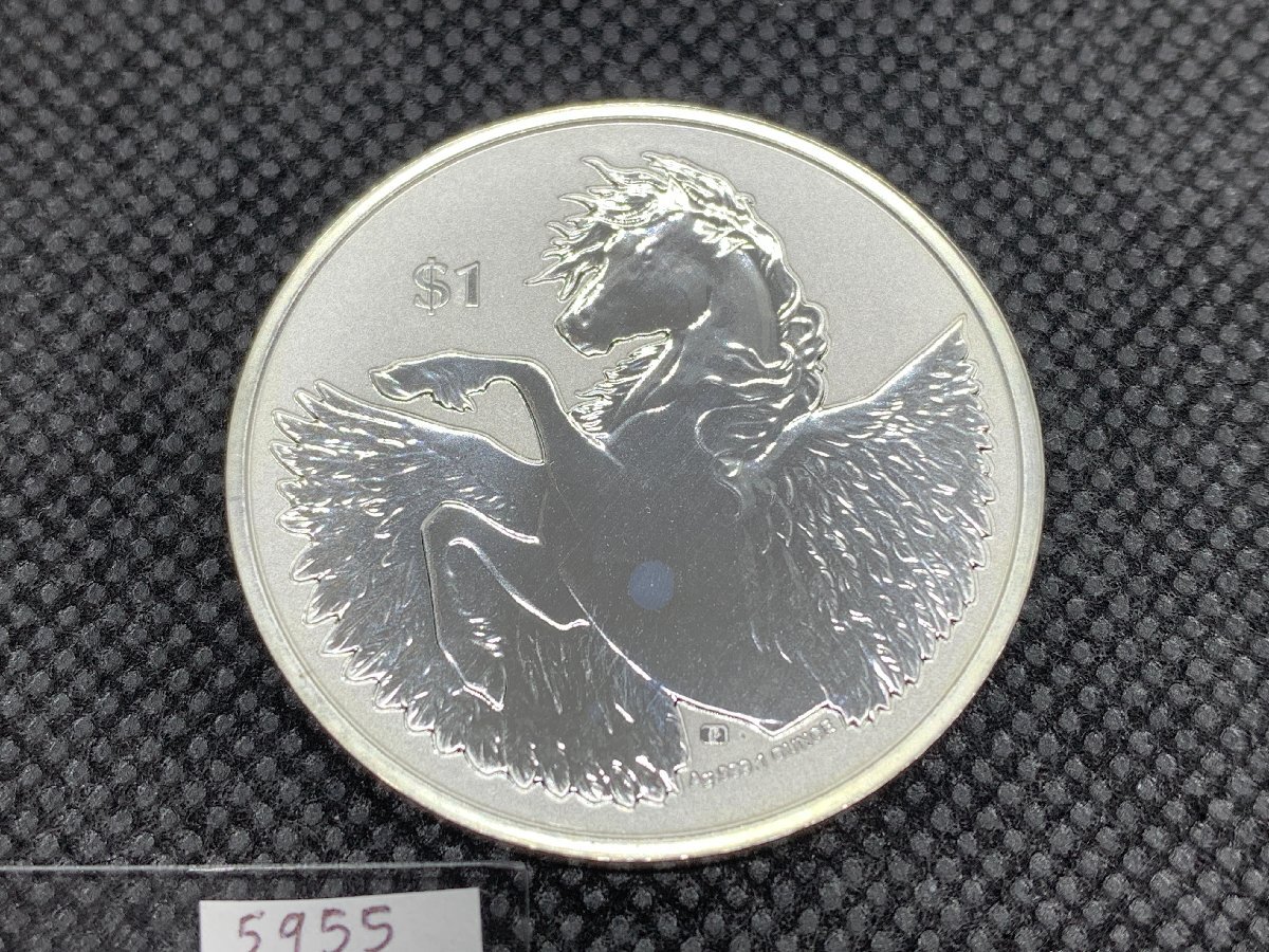 31,1 грамм 2022 (новый) Сент -Хелена "Пегас" Чистое серебро 1 унция серебряная монета