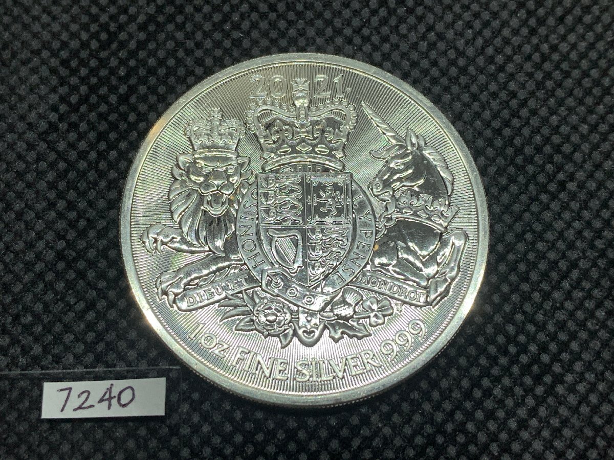 31.1 gram 2021 year ( new goods ) England [ Britain ... . chapter * lion * Unicorn ] original silver 1 ounce silver coin 