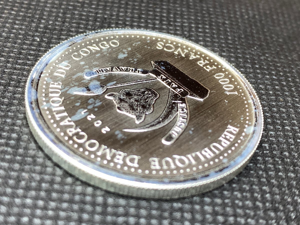 31.1 gram 2021 year ( new goods ) navy blue g[ is sibi Logo u] original silver 1 ounce silver coin 