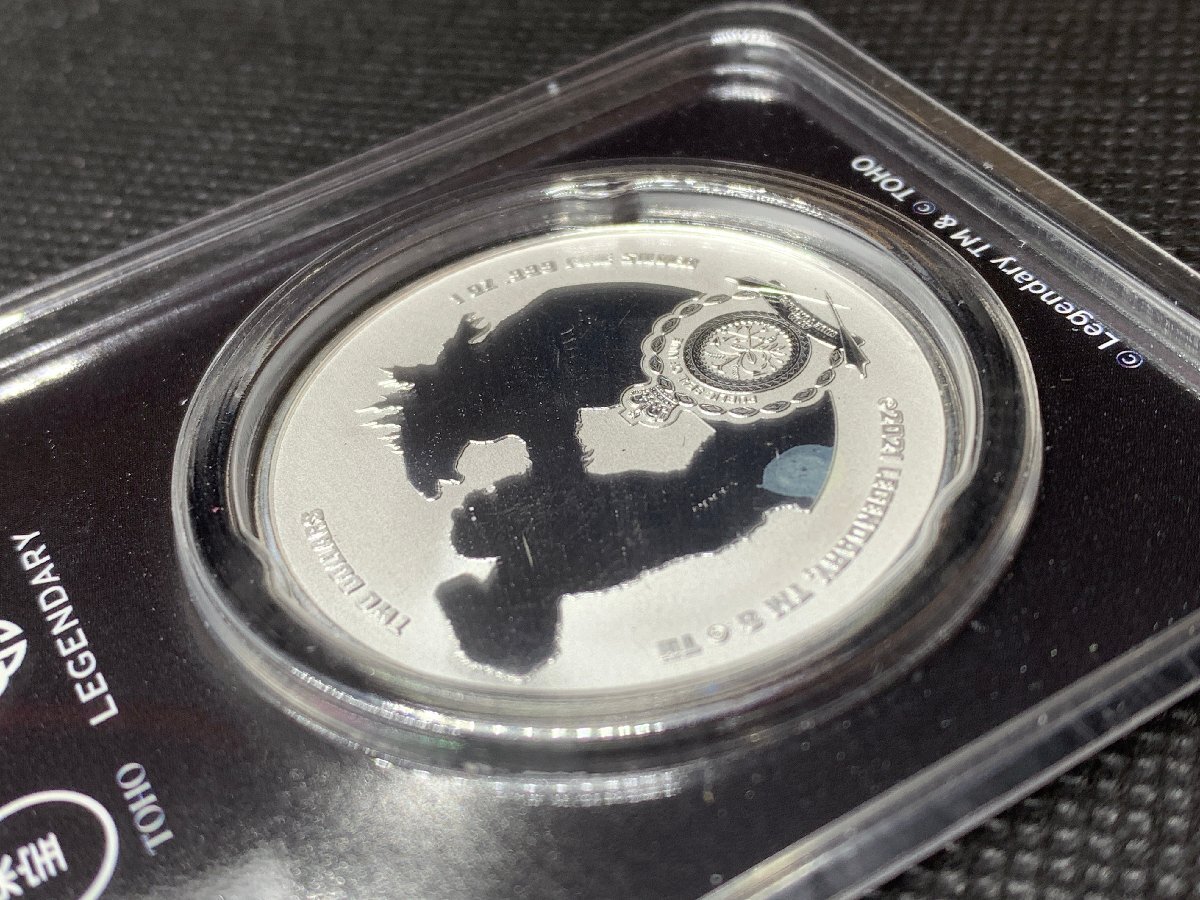 31.1 gram 2021 year ( new goods )niue Godzilla VS navy blue g:[ against decision ] original silver 1 on scalar silver coin 