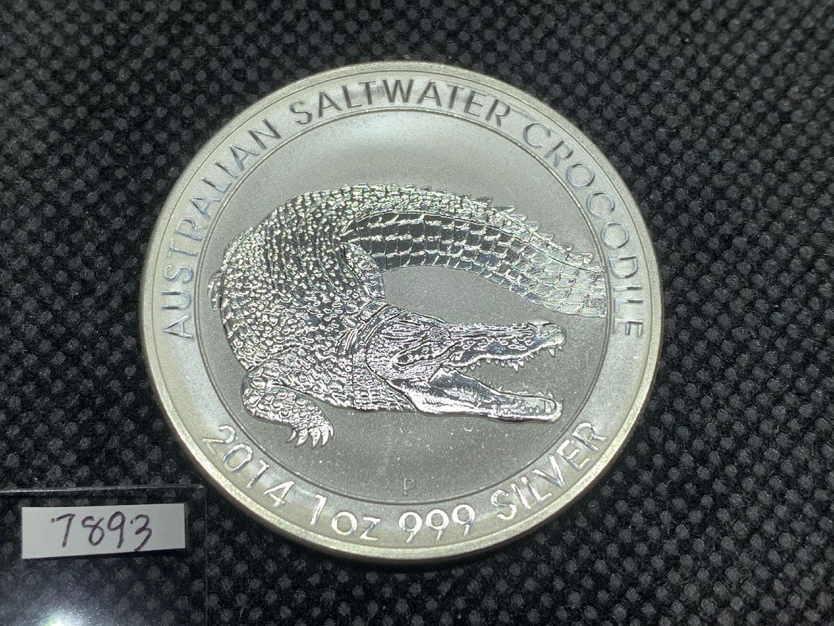 31.1 gram 2014 year ( new goods ) Australia [wani* go in ..* crocodile ] original silver 1 ounce silver coin 