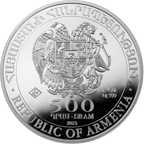 [保証書・カプセル付き] 2023年 (新品) アルメニア「ノアの箱舟」純銀 1オンス 銀貨の画像2