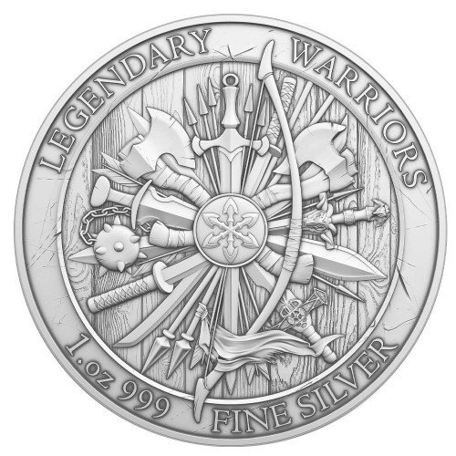 [保証書・カプセル付き] アメリカ「伝説の戦士シリーズ・ジュリアス シーザー」 純銀 1オンス メダルの画像2