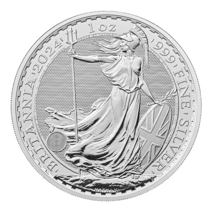 [保証書・カプセル付き] 2024年 (新品) イギリス「ブリタニア」純銀 1オンス 銀貨の画像1