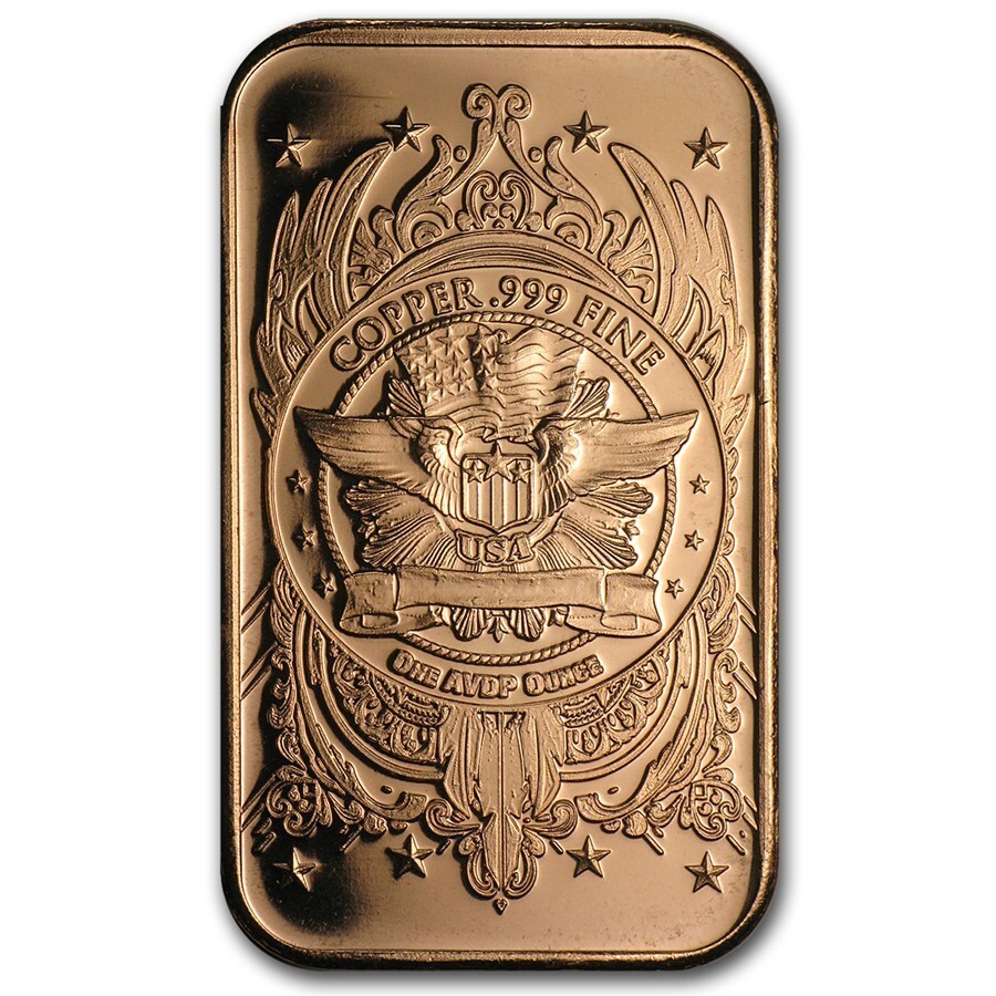 [カプセル付き] (新品) アメリカ「モルガン ドル・レプリカ」銅バー・1オンス 28.35gm 銅 コインの画像2