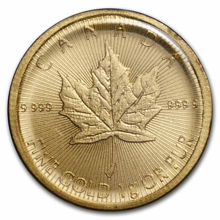 [保証書付き] (新品) カナダ「メイプルリーフ」純金 1グラム 金貨・保証番号付きの画像3