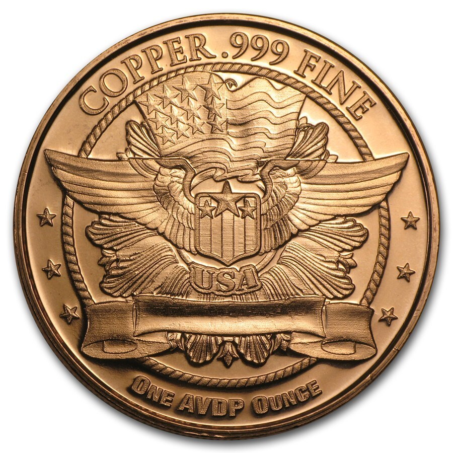 [カプセル付き] (新品) アメリカ「クォーター ドル」純銅・1オンス 28.35gm 銅貨 コインの画像2
