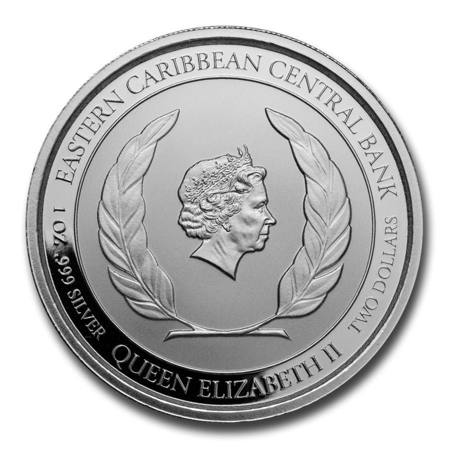 [保証書・カプセル付き] 2020年 (新品) グレナダ「蛸・タコ」純銀 1オンス 銀貨の画像2