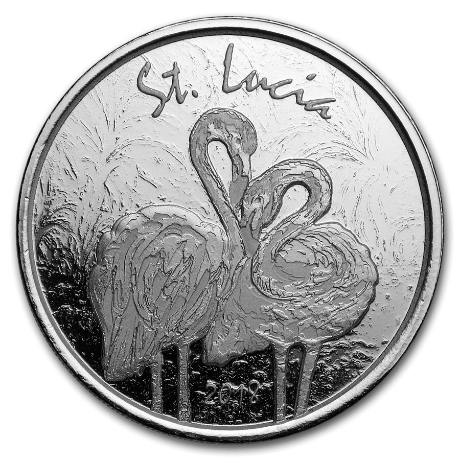 [ written guarantee * capsule with a self-starter ] 2018 year ( new goods ) cent rusia[ pink flamingo ] original silver 1 ounce silver coin 