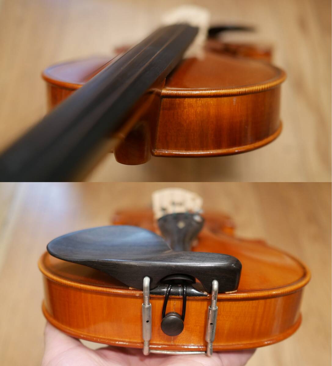 ◆K.Shimora【No.120】1991年 ドイツ製バイオリン 4/4 ハードケース・弓付属 下倉楽器の画像8