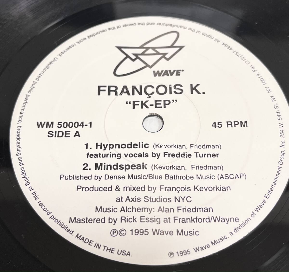 FRANCOIS K. FK-EP WAVE MUSIC 12inch レコード FRANCOIS K_画像3