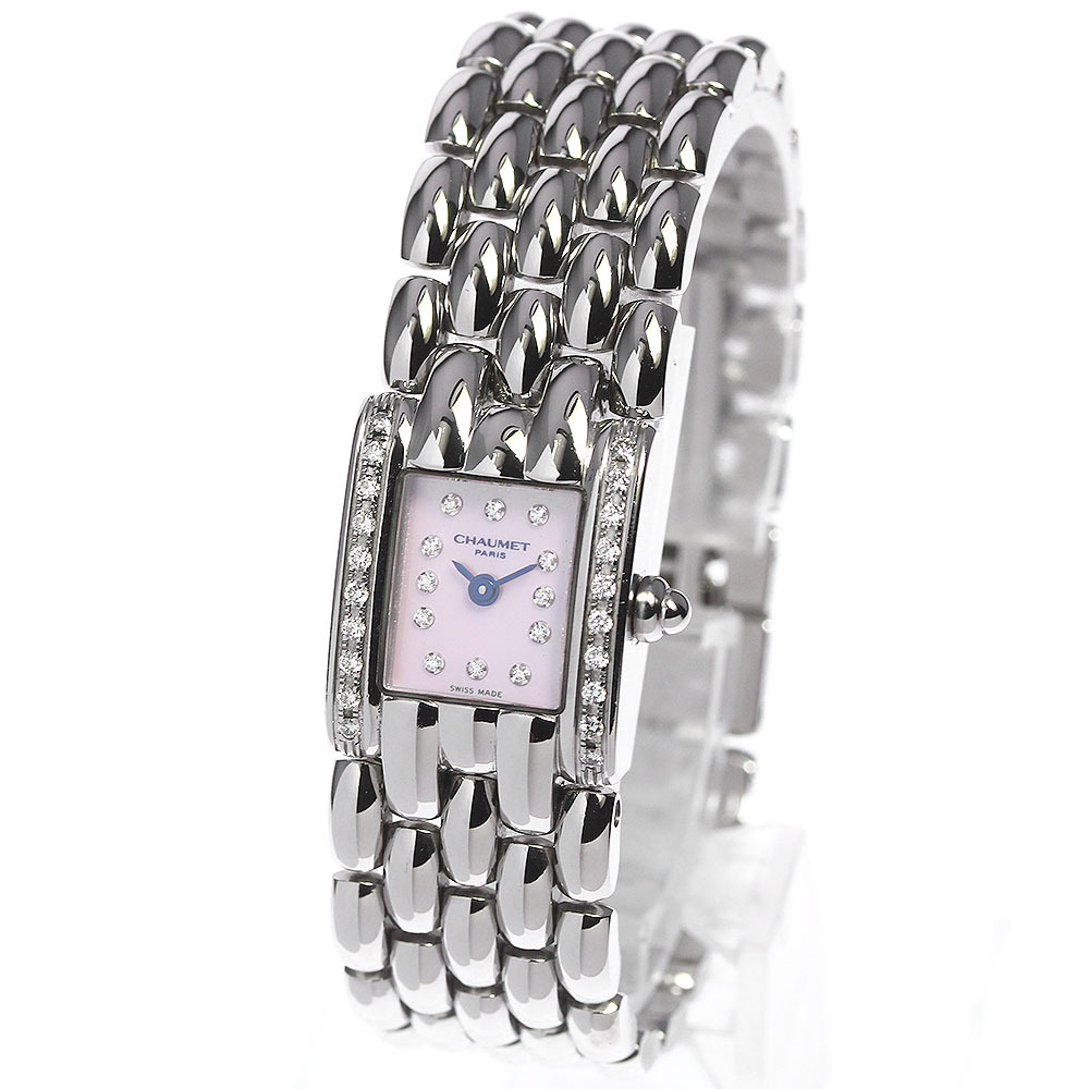  Chaumet Chaumet Kei sis12P side diamond bezel quartz lady's box attaching _806132