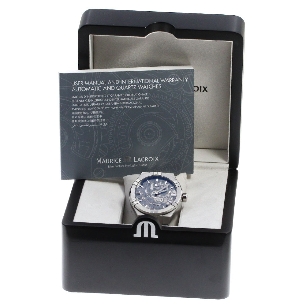  Maurice Lacroix MAURICE LACROIX AI6028 Icon автоматический Date самозаводящиеся часы мужской прекрасный товар внутри коробка * с гарантией ._811492