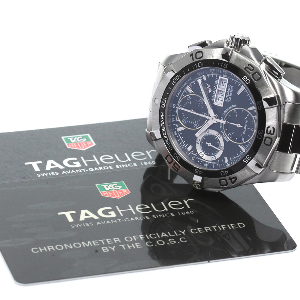  TAG Heuer TAG HEUER CAF5010 Aquaracer chronograph self-winding watch men's written guarantee attaching ._808304