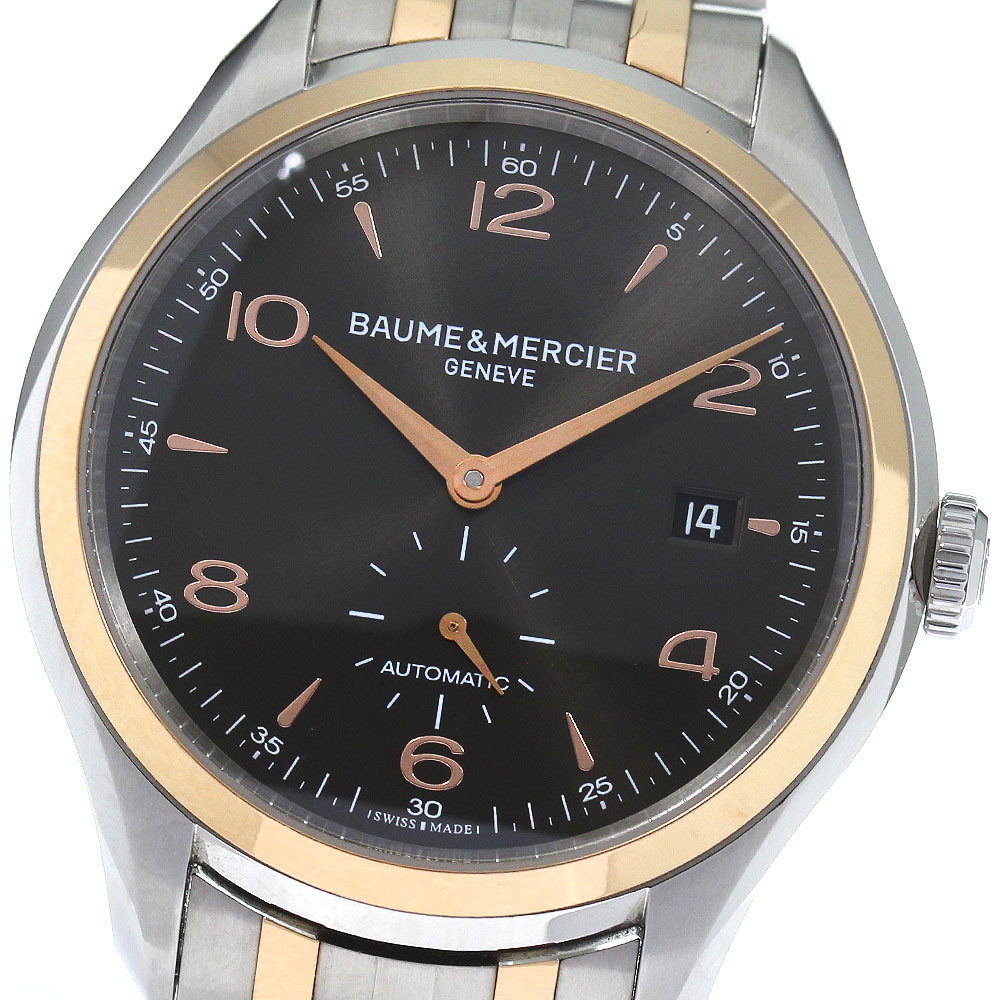  Baum &merusheBaume & Mercier M0A10210 Cliff ton small second self-winding watch men's box * written guarantee attaching ._622295